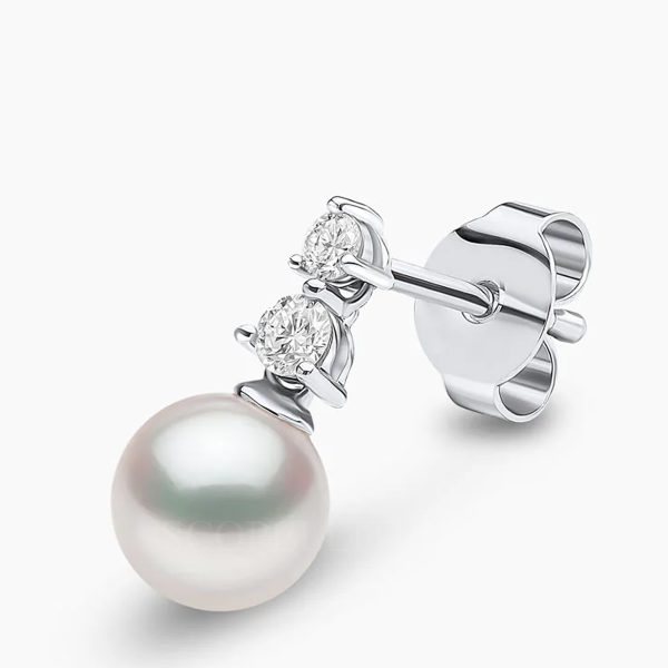 yoko london akoya pearl diamond earrings