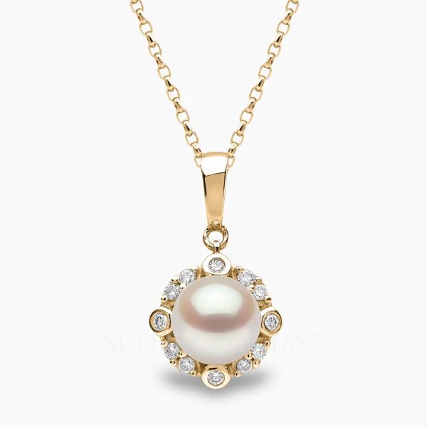 yoko london diamond pearl pendant