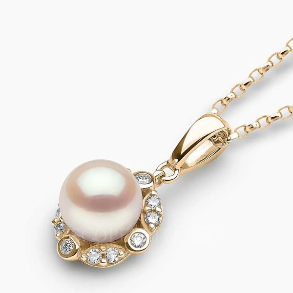 yoko london trend diamond pearl pendant with necklace