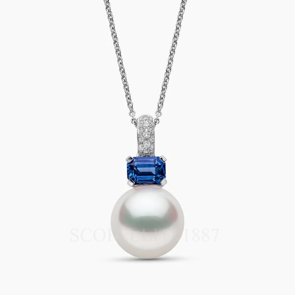 yoko london sapphire diamond south sea pearl pendant