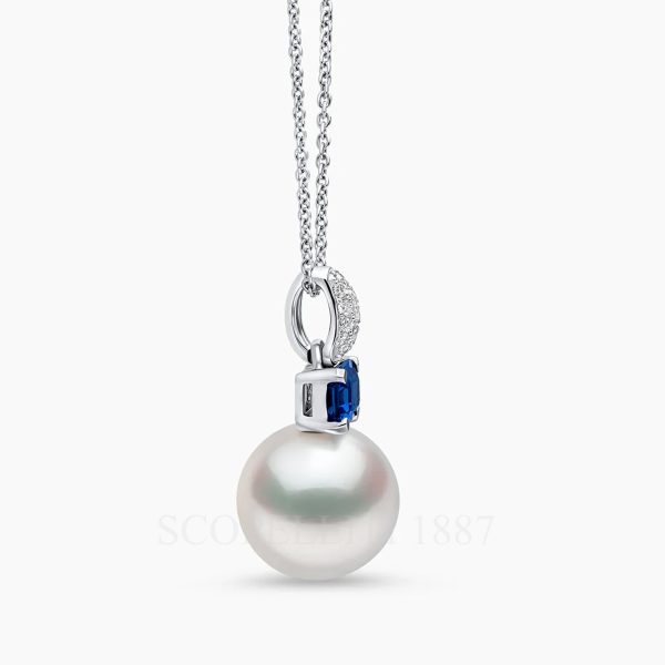 yoko london sapphire diamond south sea pearl pendant