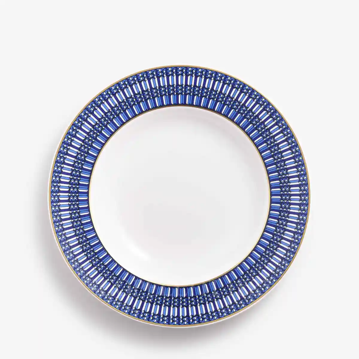baccarat soup plate arcadia blue in limoges porcelain