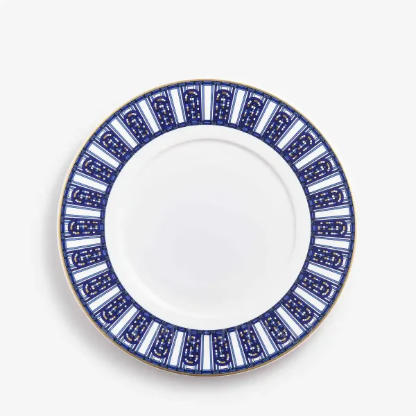 baccarat dessert plate arcadia blue in limoges porcelain