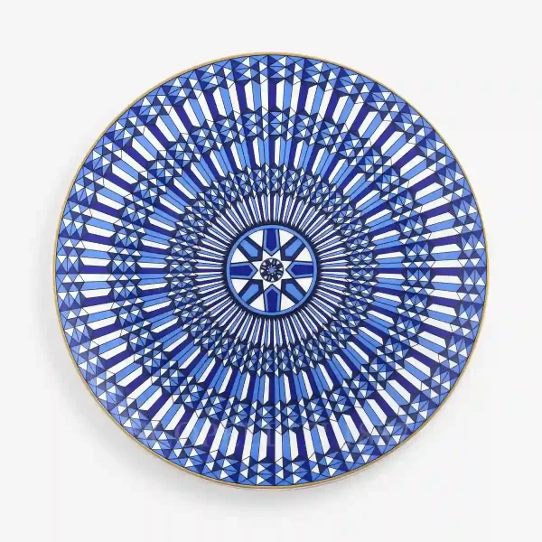 baccarat service plate arcadia blue limoges porcelain