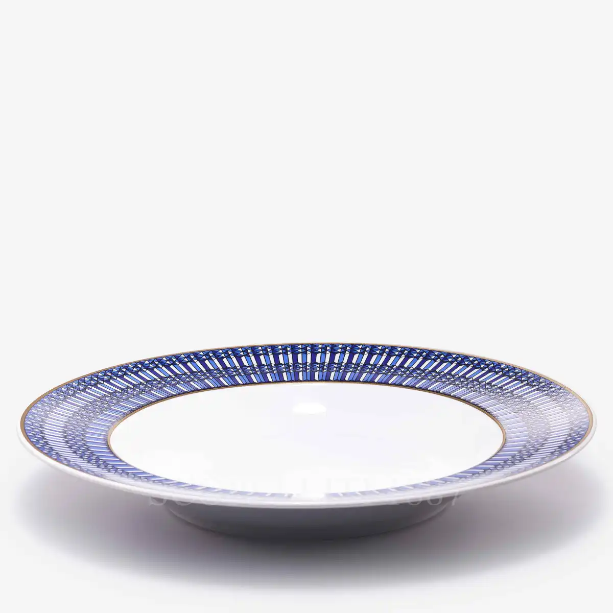 baccarat soup plate arcadia blue in limoges porcelain