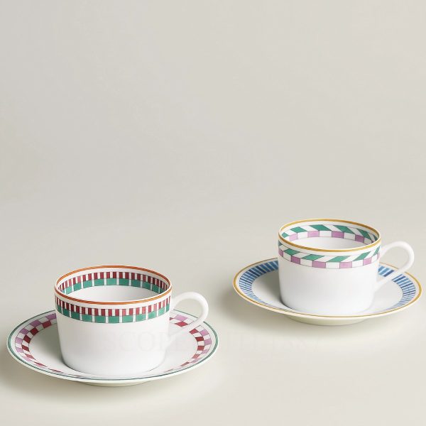 hermes en contrepoint set of 2 tea cups