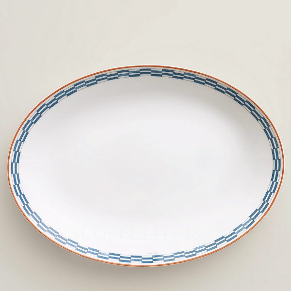 hermes en contrepoint oval platter