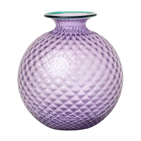 venini vase monofiore balloton lilac mint green large