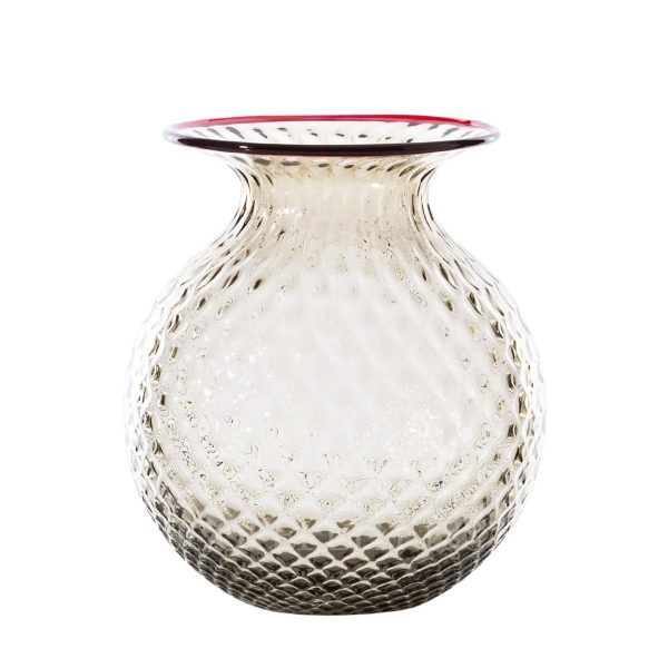 venini monofiore balloton fiori vase medium taupe