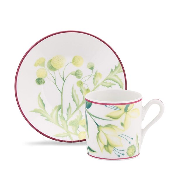 ginori 1735 florenza acanto green coffee cup and saucer