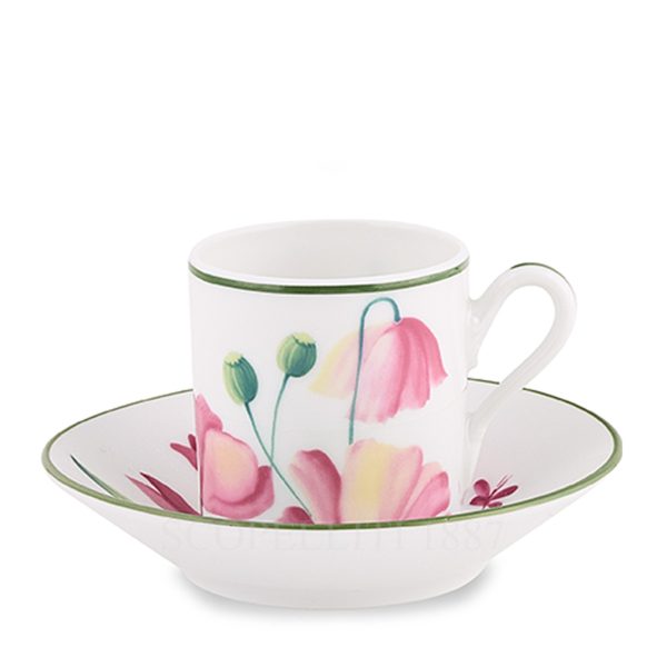 ginori coffee cup and saucer mauve pink