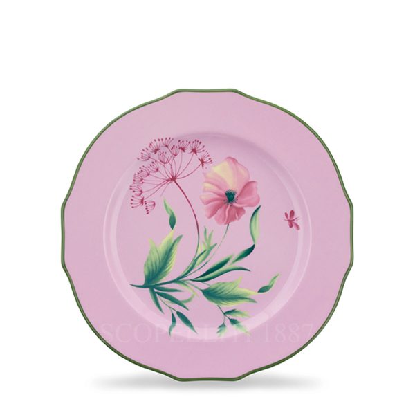 ginori 1735 florenza mauve pink floral dessert plate
