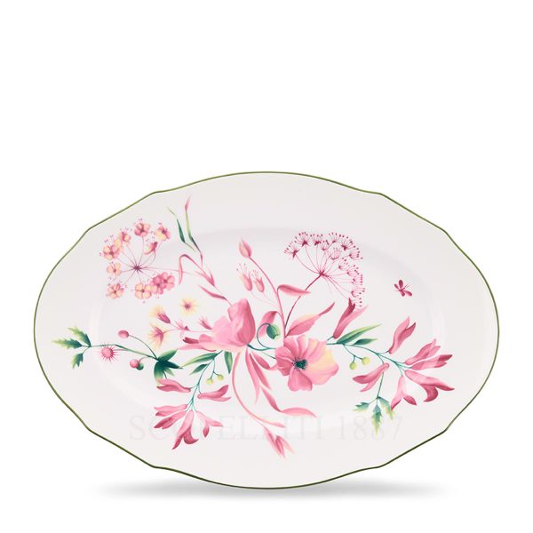 ginori 1735 florenza mauve pink oval platter