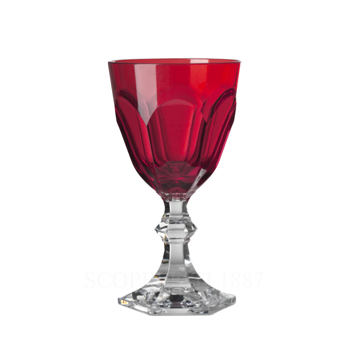 mario luca giusti dolce vita water glass red