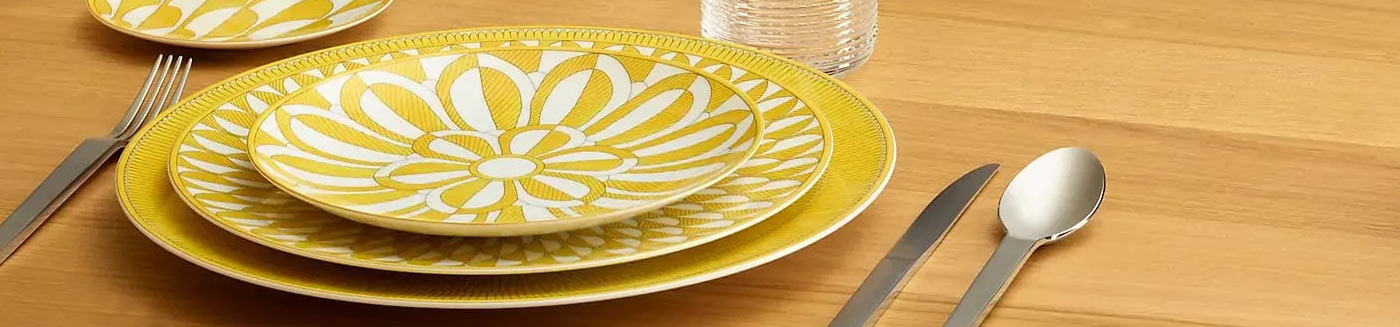 soleil d'hermes yellow tableware