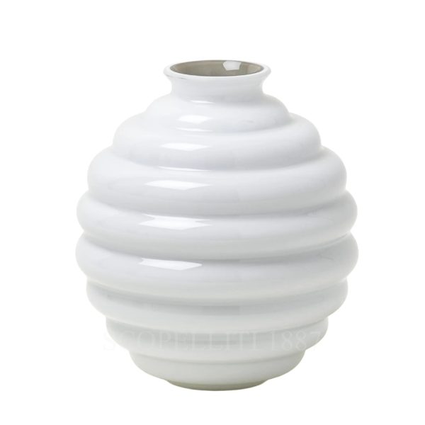 venini deco vase large milk taupe