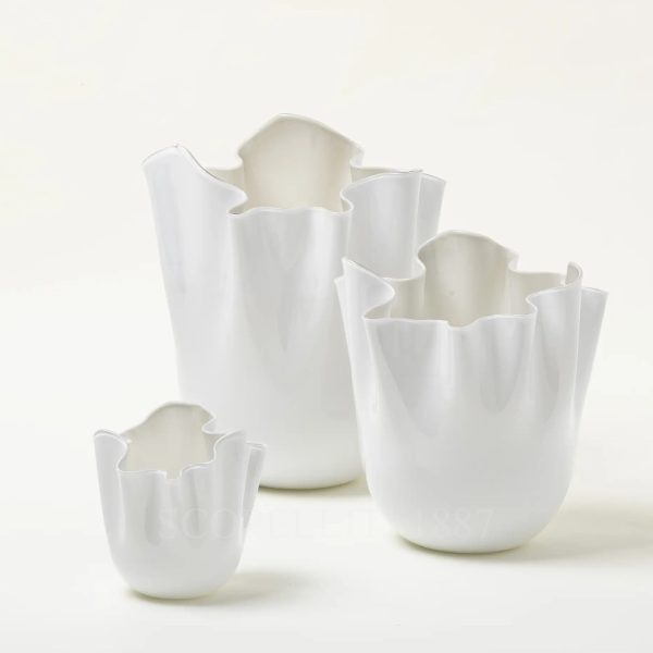venini opalino vases milk taupe vases