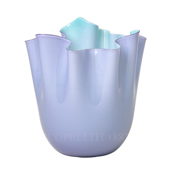 venini fazzoletto vase lilac mint green large