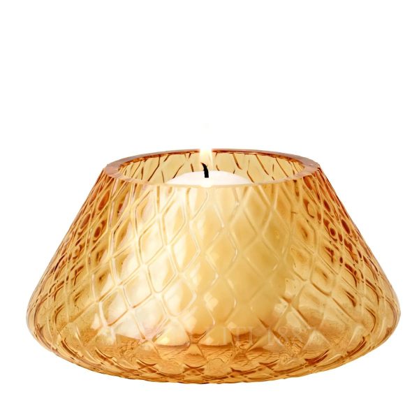venini candleholder lele amber