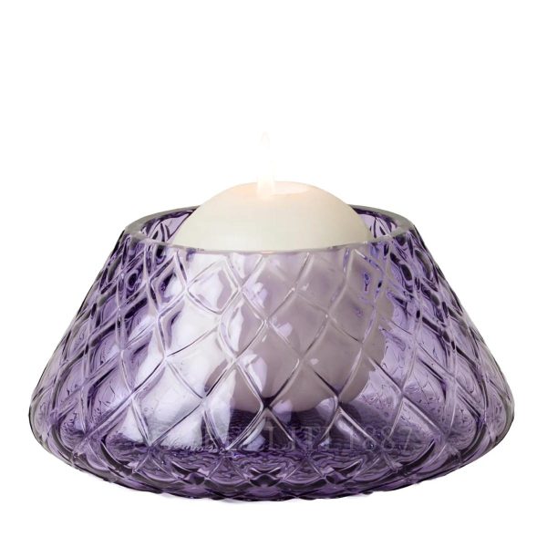 venini candleholder lele lilac