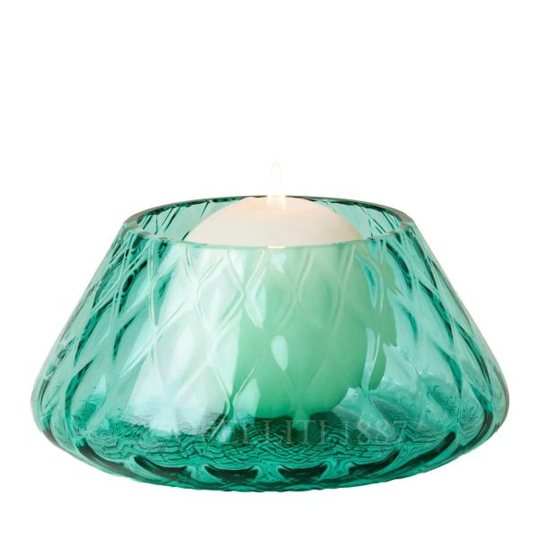 venini candleholder lele mint green