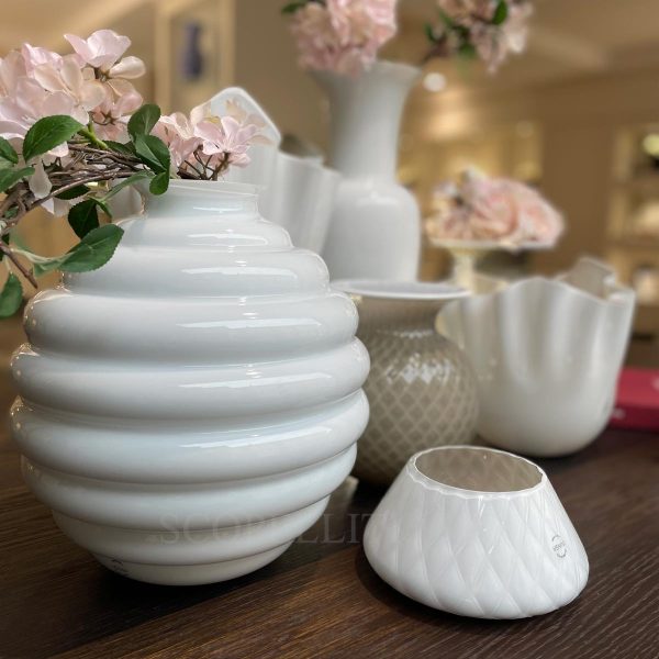 venini deco vase large milk taupe