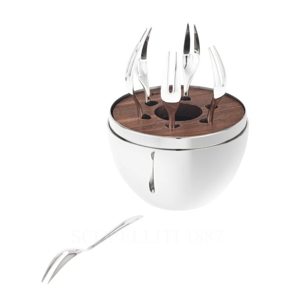 christofle mood yummy silver-plated cocktail forks set