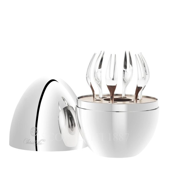 christofle mood yummy silver-plated cocktail forks set