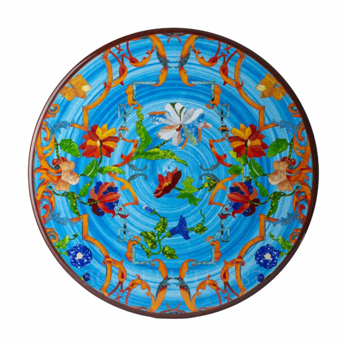 mario luca giusti presentation pancale melamine charger plate turquoise