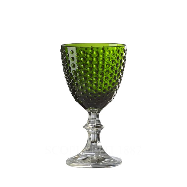 mario luca giusti panza wine glass green