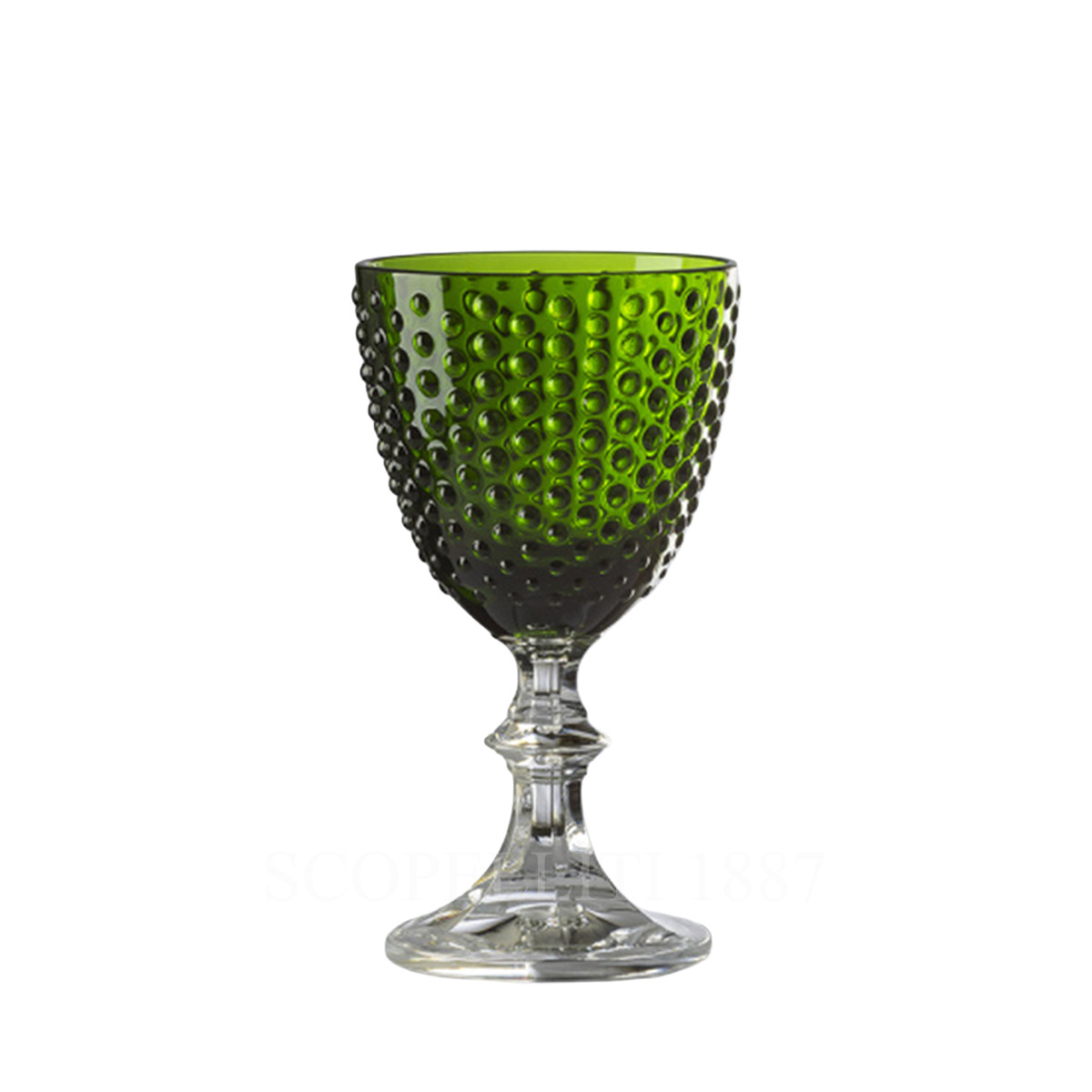 mario luca giusti panza wine glass green