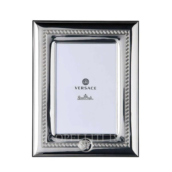 versace small silver picture frame with versace pattern