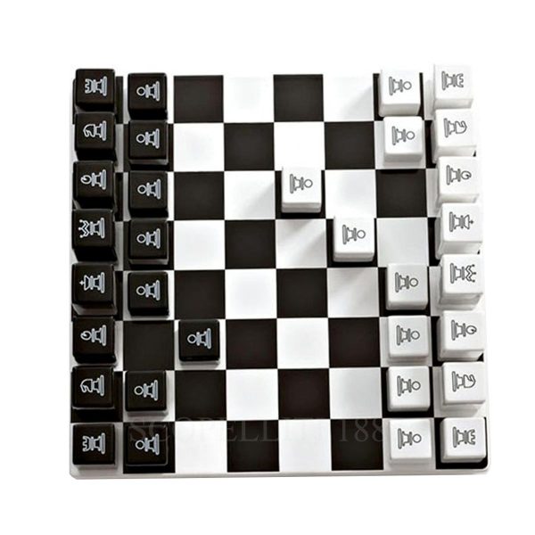 bosa ceramics chess set black and white