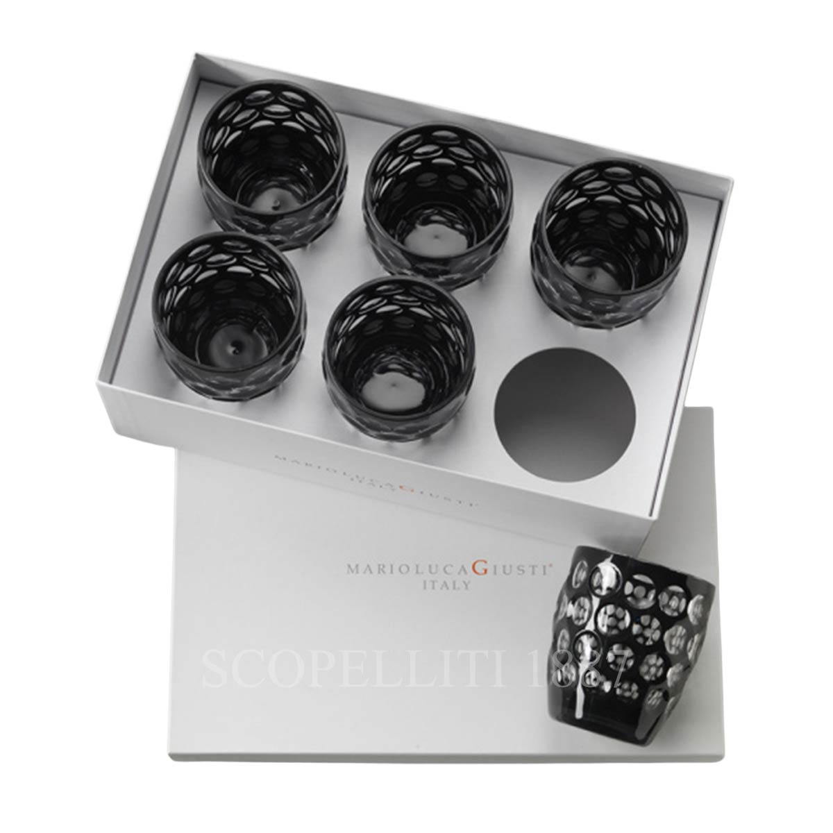 mario luca giusti lente short black luxury box acrylic glasses