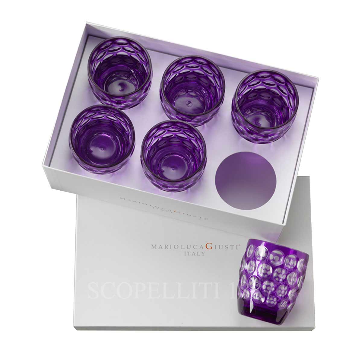 mario luca giusti lente short purple luxury box acrylic glasses