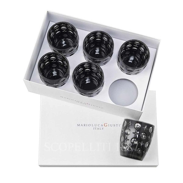 mario luca giusti super star luxury box acrylic glasses black