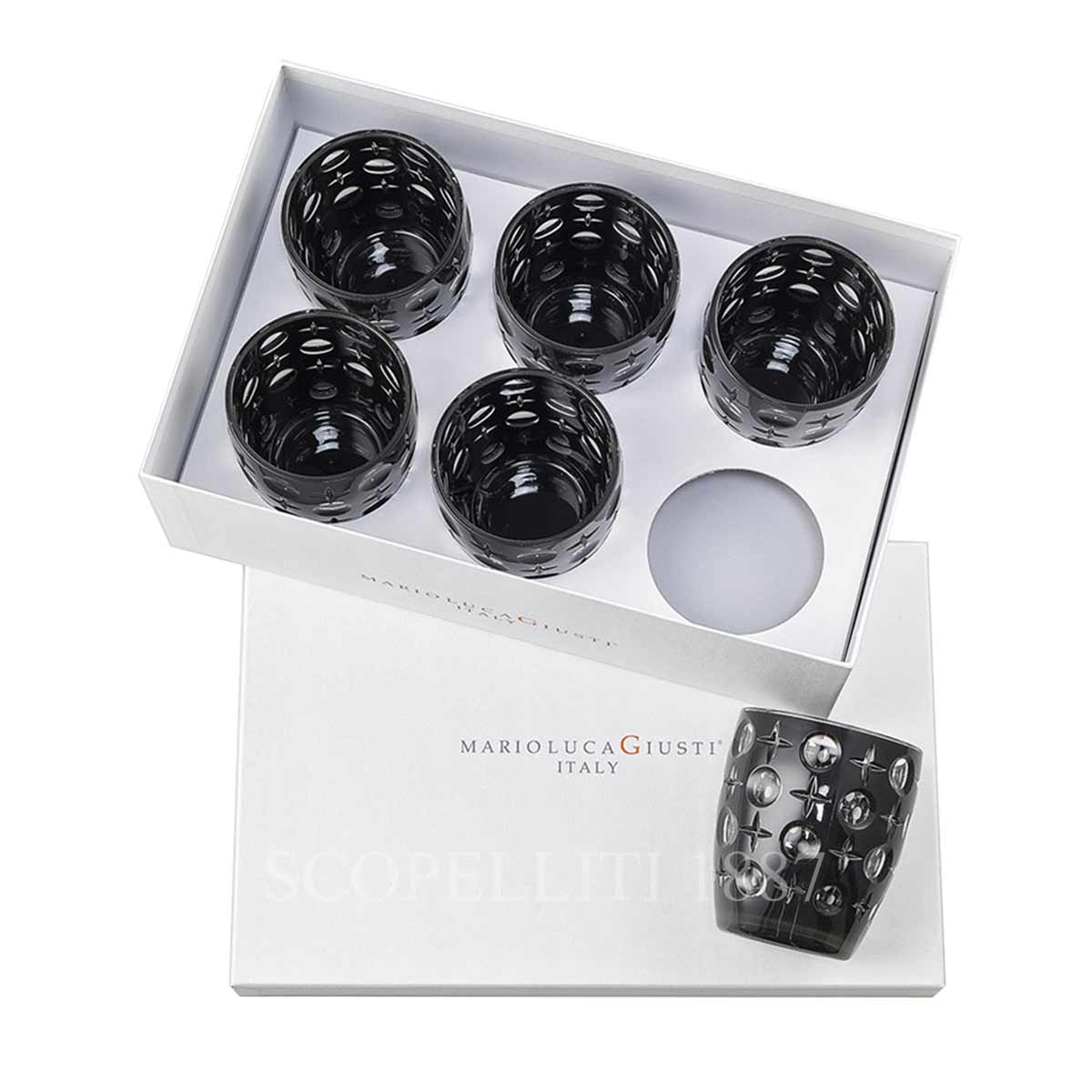 mario luca giusti super star luxury box acrylic glasses black