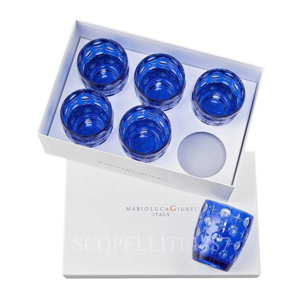 mario luca giusti super star luxury box acrylic glasses blue