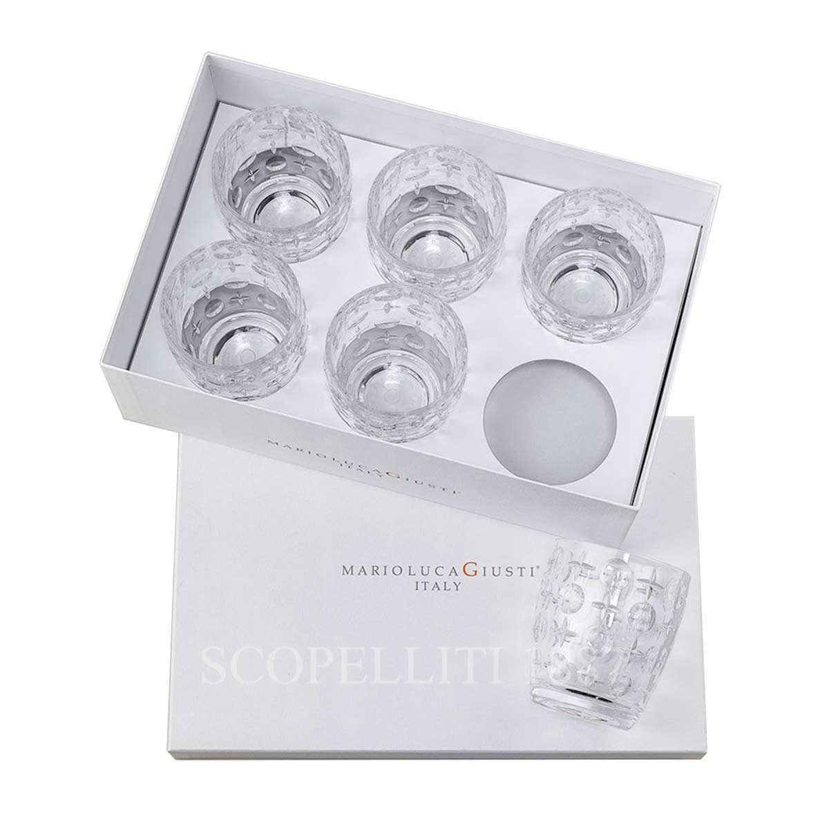mario luca giusti super star luxury box acrylic glasses clear