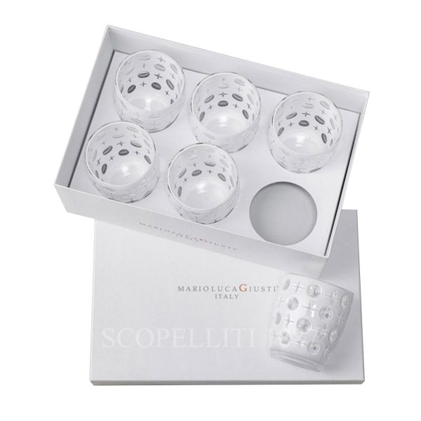 mario luca giusti super star luxury box acrylic glasses white