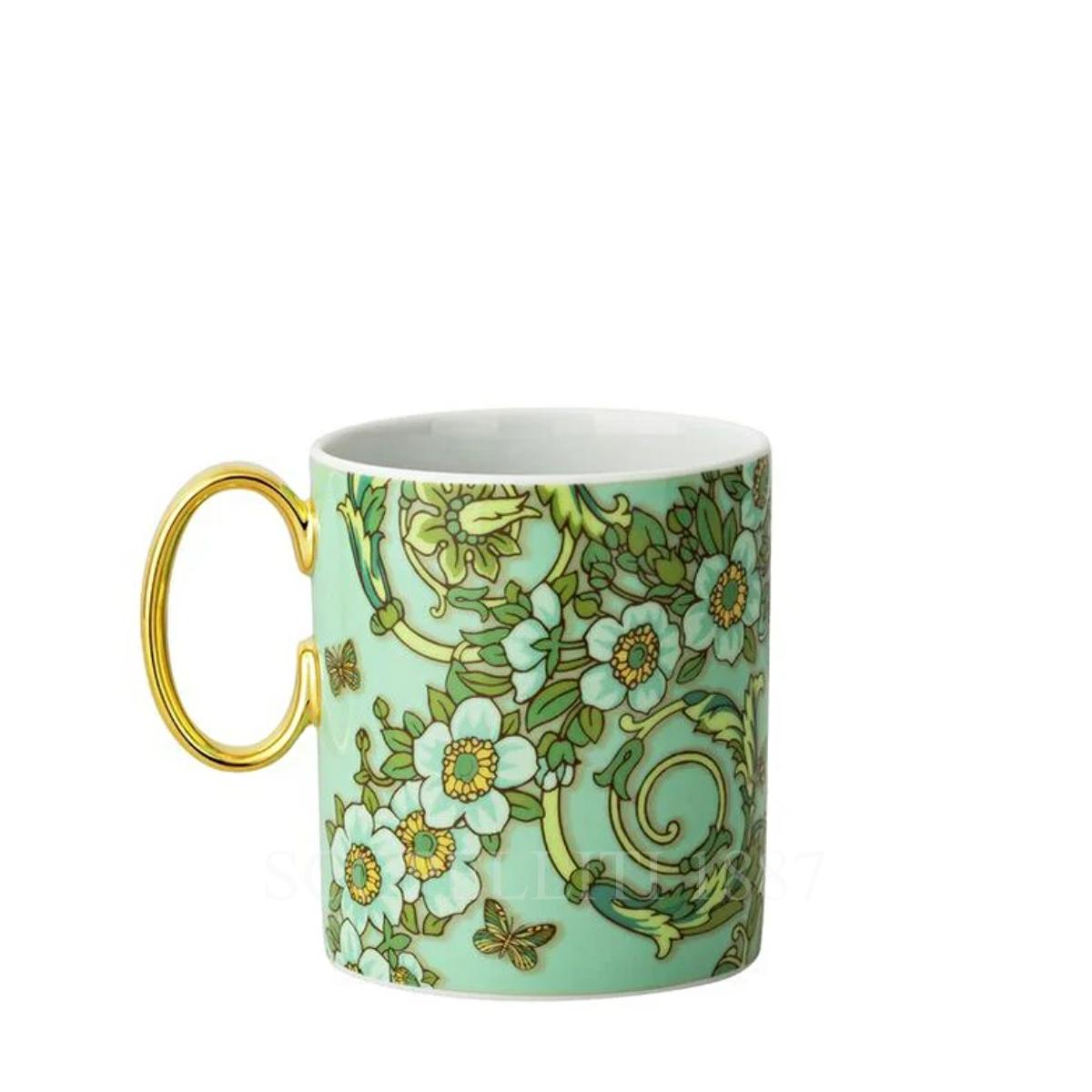 versace mug le jardin de versace green in porcelain with flowers