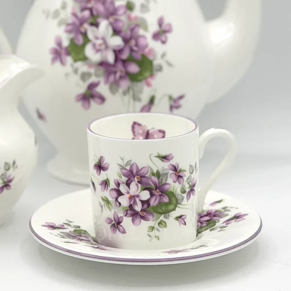 aynsley english violets coffee cup