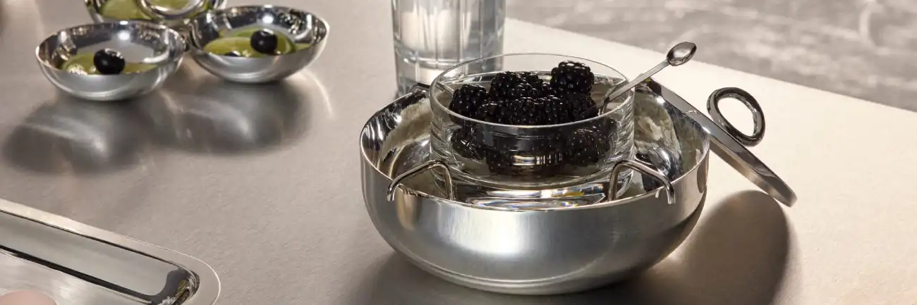 caviar serving set christofle vertigo