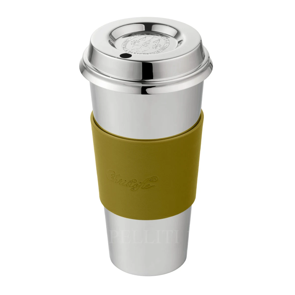 christofle objets miroir insulated coffee cup imperial green