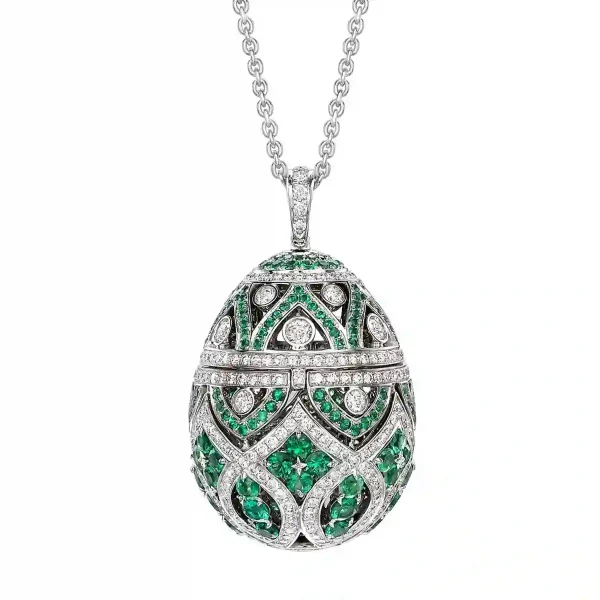 fabergé zenya emerald egg pendant