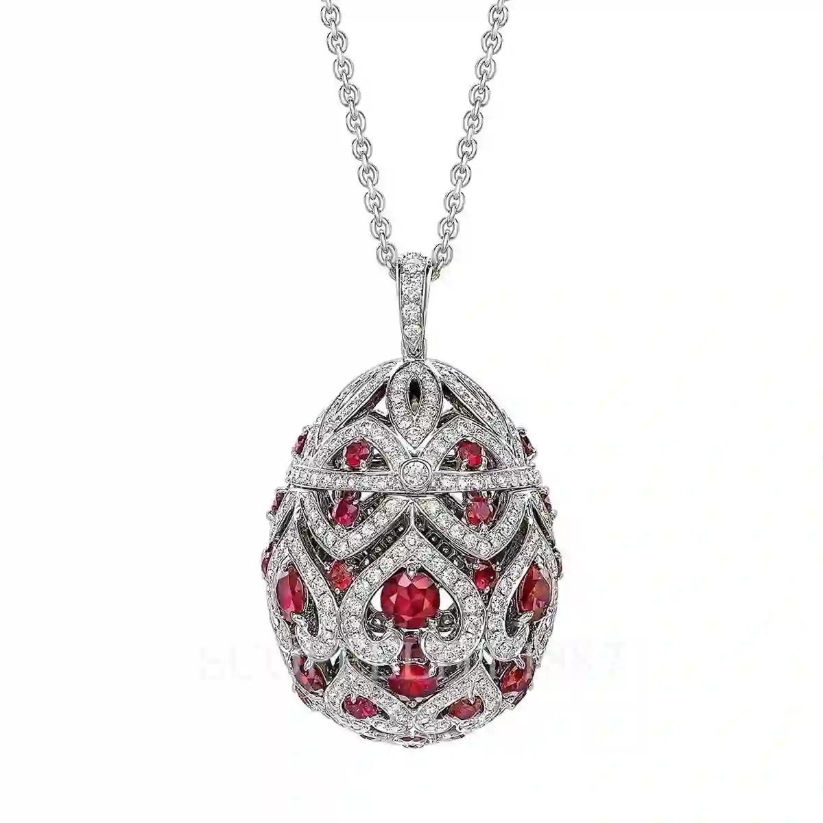 fabergé zenya ruby egg pendant