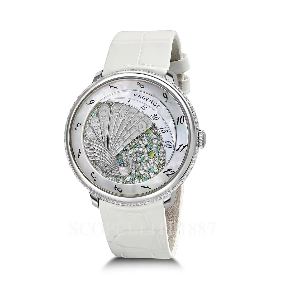 fabergé peacock diamond watch