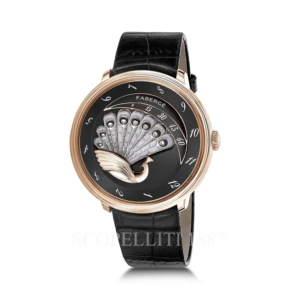 fabergé compliquée peacock rose gold watch