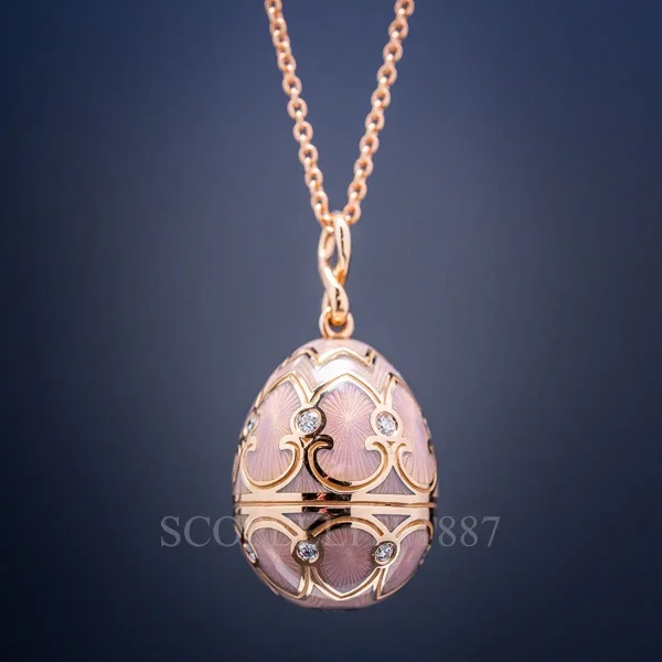 fabergé heritage egg pendant rose gold
