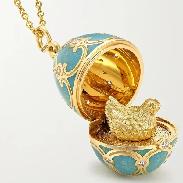 fabergé heritage hen surprise egg pendant